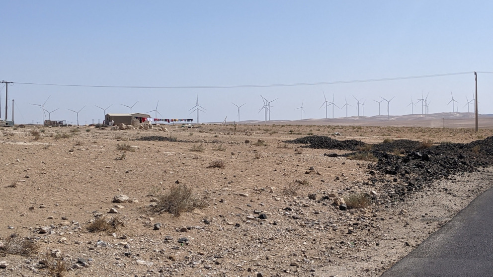 Wind turbines in Tafilah: Jordan has outstanding potential for renewable energy generation. 
